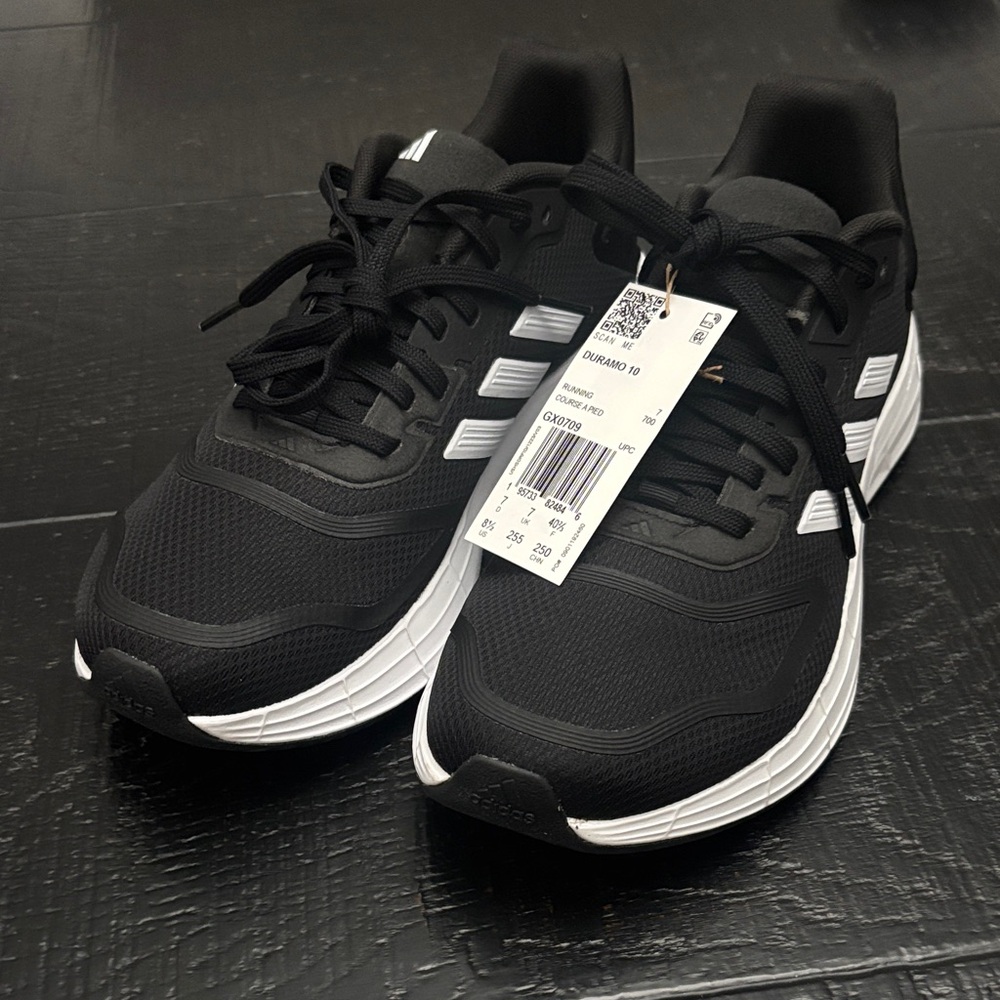 adidas Women’s Black Athletic Shoes with White Accents